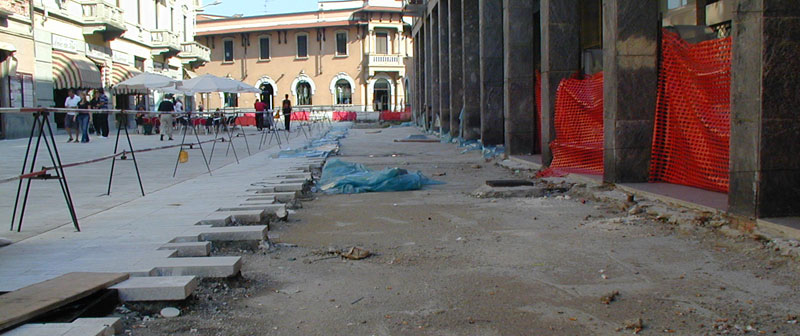 Pavimentazione urbana in pietra a Legnano