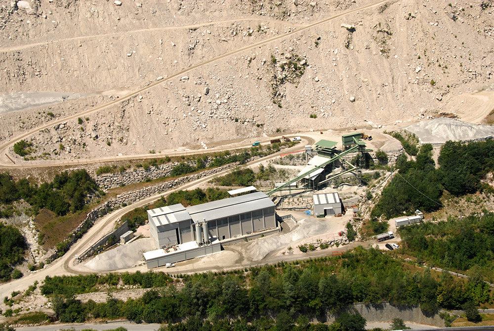 Area di cava durante il ripristino ambientale